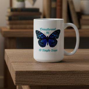 Omformad med 12 enkla steg, AA, NA, Al-Anon Kaffemugg