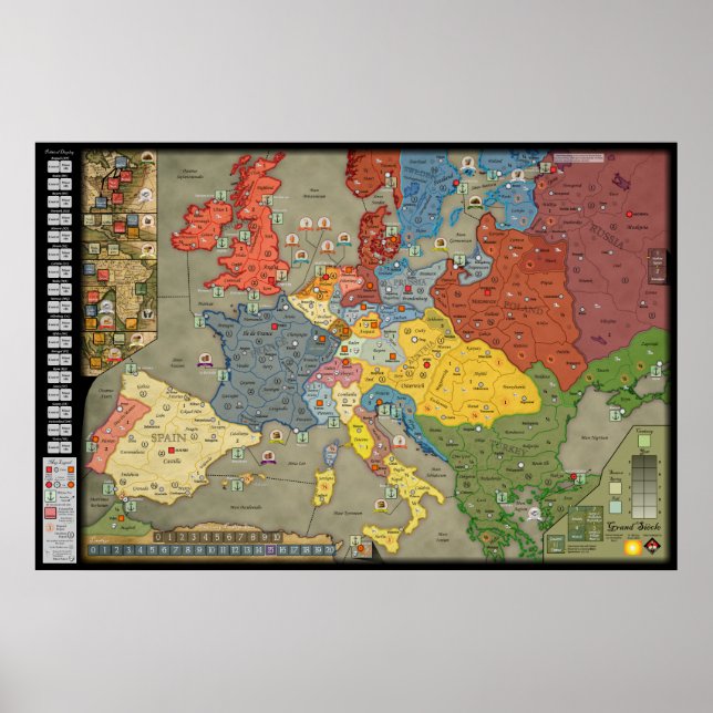 Omformning av Grand Siècle-board (engelsk version) Poster (Framsidan)