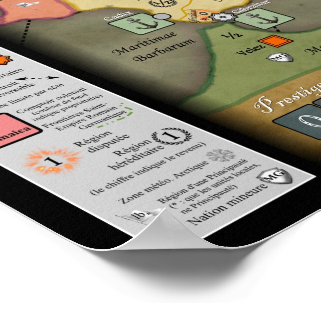 Omformning av Grand Siècle-board-spel (Fransk vers Poster (Hörn)