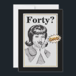 OMG 40:e födelsedag Party Funny Womans Birthday Inbjudningar<br><div class="desc">Förvånad bild av återförebilden Dam 40 Party i Vintage. Färgfull. Överraskande party i fyrtio år.. men datumet kan ändras för vilken ålder som helst. Om du vill ha vintage kommer du att kärlek trendiget med 50 stil-klippare. Ett inslag av ett slag.</div>