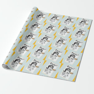 OMG 40:e födelsedag Party Funny Womans Birthday Presentpapper