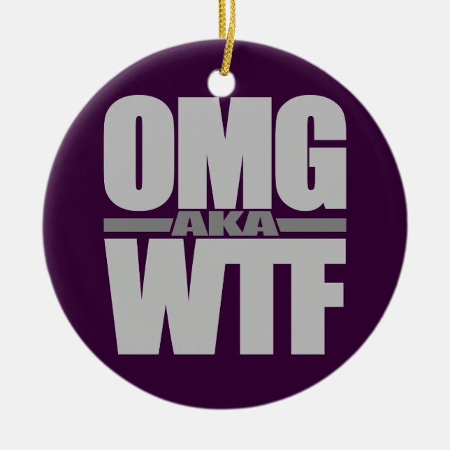 OMG alias WTF-anpassningsbar ornament (Framsidan)