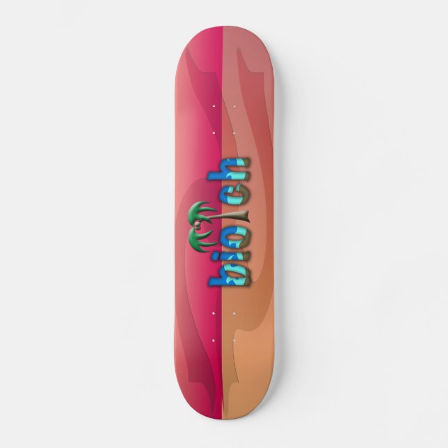 OMG! Biotch Mini Skateboard Bräda 18,7 Cm (Framsida)