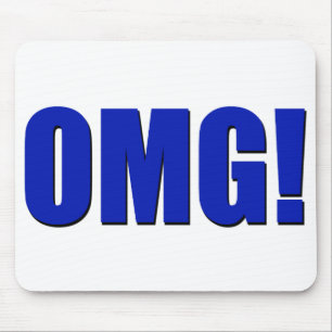 OMG! blått Mousepad Musmatta
