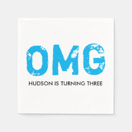 OMG Det är din födelsedag Pappersservett - blå