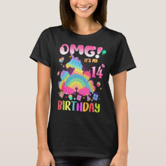 Omg det är min 14:e födelsedagstjejsare 14 år gamm t shirt