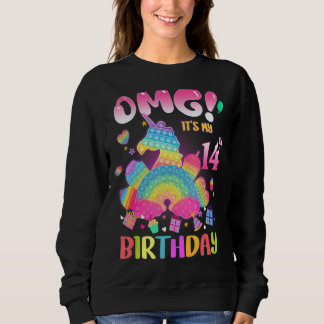 Omg det är min 14:e födelsedagstjejsare 14 år gamm t shirt