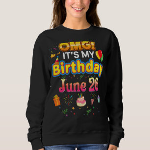 Omg Det är min födelsedag 26:e Vintagen 26 Lycklig T Shirt
