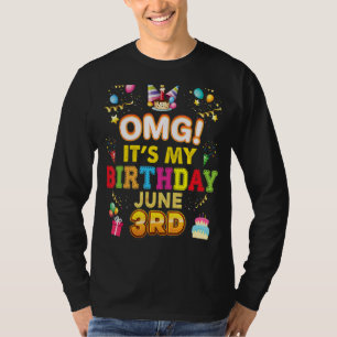 Omg Det är min födelsedag 3:e Vintagen Lycklig Kid T Shirt