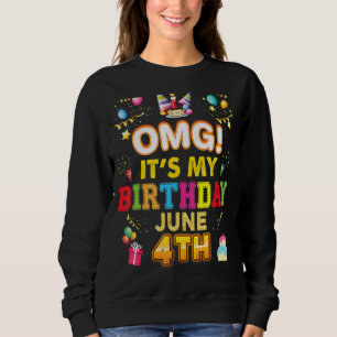 Omg Det är min födelsedag 4:e Vintagen Lycklig Kid T Shirt