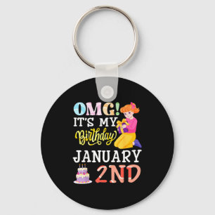 Omg det är min födelsedag den 2 januari Söt tjej m Nyckelring