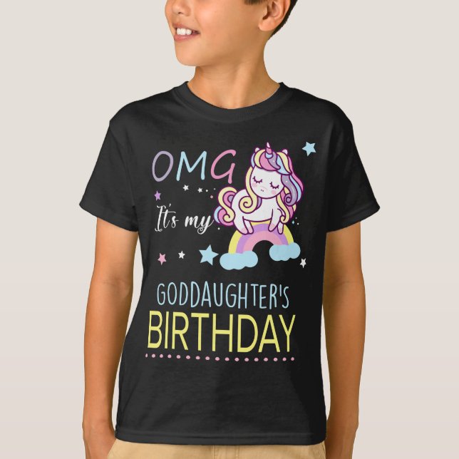 OMG Det är min guddotters födelsedag Cute Godmor T Shirt (Framsida)