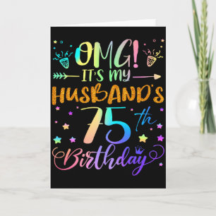 Omg Det är min makes 75-årsdag Söta 75 år O Kort