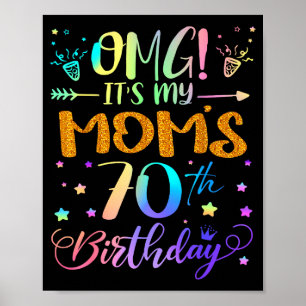 Omg det är min mammas 70-årsdag Söt 70 år gammal Poster