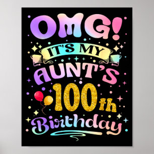 Omg Det är min mosters 100-årsdag Grattis 100 år g Poster