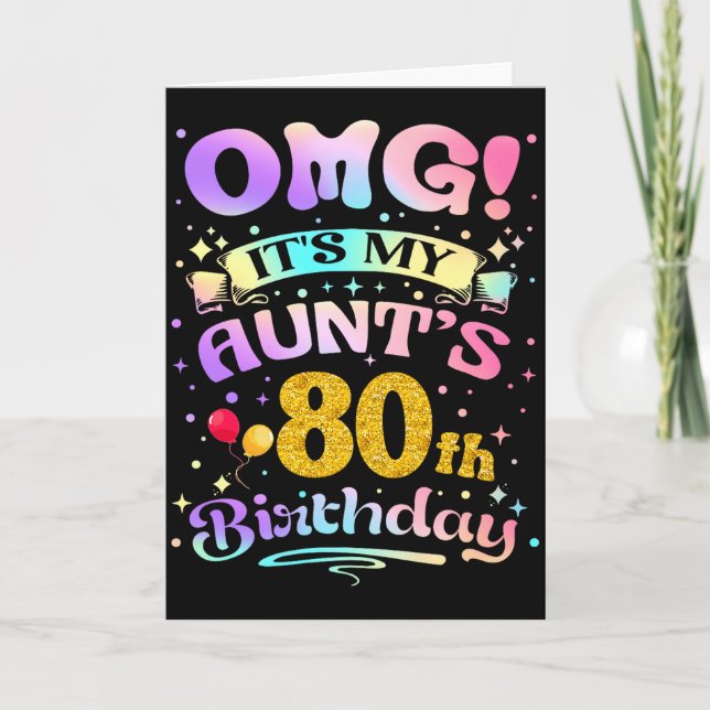 Omg Det är min mosters 80-årsdag Grattis på 80-års Kort (Framsida)