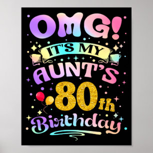 Omg Det är min mosters 80-årsdag Grattis på 80-års Poster