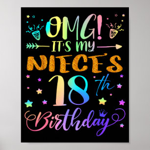 Omg Det Är Min Nieces 18-årsdag Söt 18 År Gammal Poster
