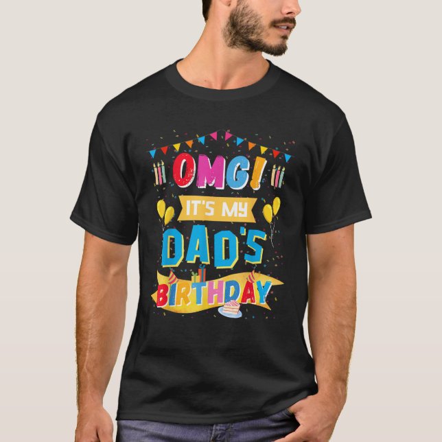 OMG Det är Min pappa Pappa Bday Party Kids G T Shirt (Framsida)