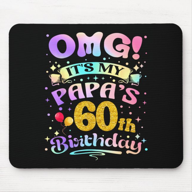 Omg det är min pappas 60-årsdag Grattis 60 år  Musmatta (Framsidan)