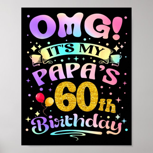 Omg Det är min pappas 60-årsdag Grattis 60 år  Poster (Framsidan)