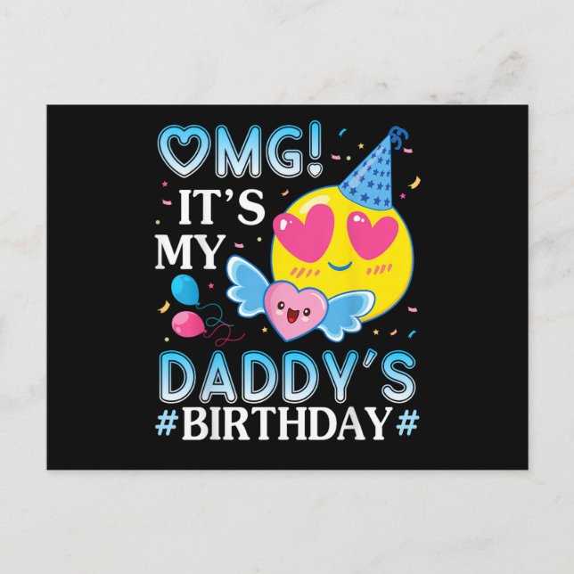 OMG Det är min pappas födelsedag Glad till honom o Vykort (Framsida)