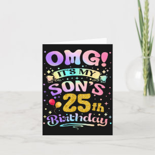 Omg Det är min sons 25-årsdag Grattis 25 år Kort