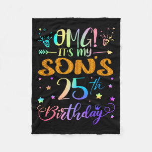Omg det är min sons 25-årsdag Söt 25 år gammal T Fleecefilt