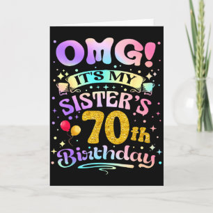 Omg Det Är Min Systers 70-årsdag Grattis 70 År Gam Kort