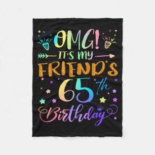 Omg Det Är Min Väns 65-årsdag Söta 65 År Gammal Fleecefilt
