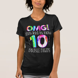 OMG! Det här barnet är nu 10 Dubbla siffror Paint T Shirt
