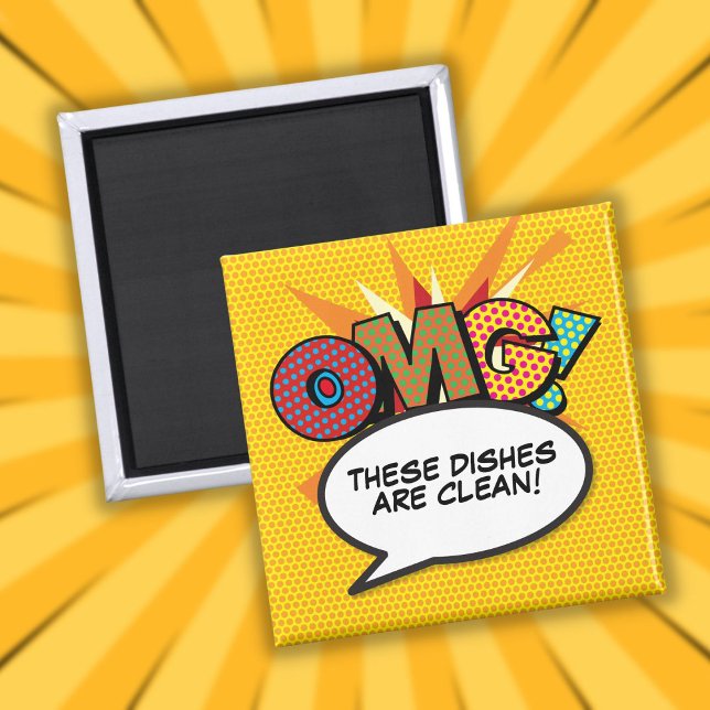 OMG Diskmaskin Ren Smutsig Anpassad Meddelande Magnet (OMG Dishwasher Clean Dirty Custom Message Magnet)