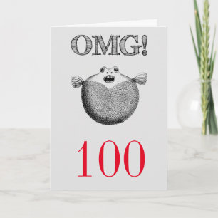 OMG Fånig och Funny 100:e födelsedagen Kort