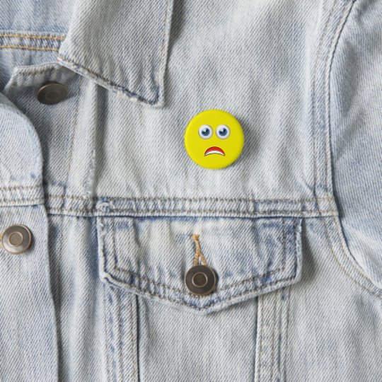 OMG förskräckt Emoji Mini Knapp Rund 3.2 Cm