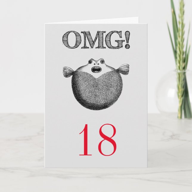 OMG Funny 18:e födelsedagen Kort (Framsida)