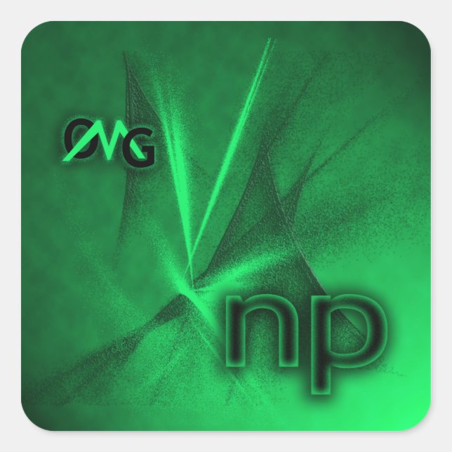 OMG! FYRKANTIGT KLISTERMÄRKE (Framsida)