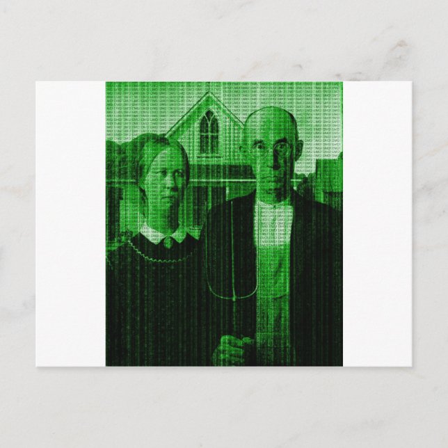 OMG GMO-jordbrukare Matrix Vykort (Framsida)