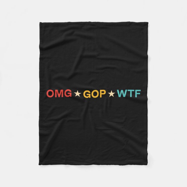 Omg Gop Wtf Vintage Design  Fleecefilt (Framsidan)