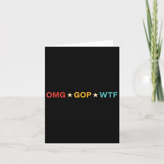 Omg Gop Wtf Vintage Design  Kort (Framsida)