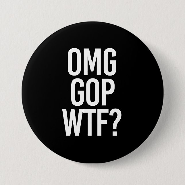 OMG-GOP WTF -- - vit - Knapp (Framsida)