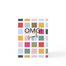 OMG! Gratulerar! Kort för hälsning