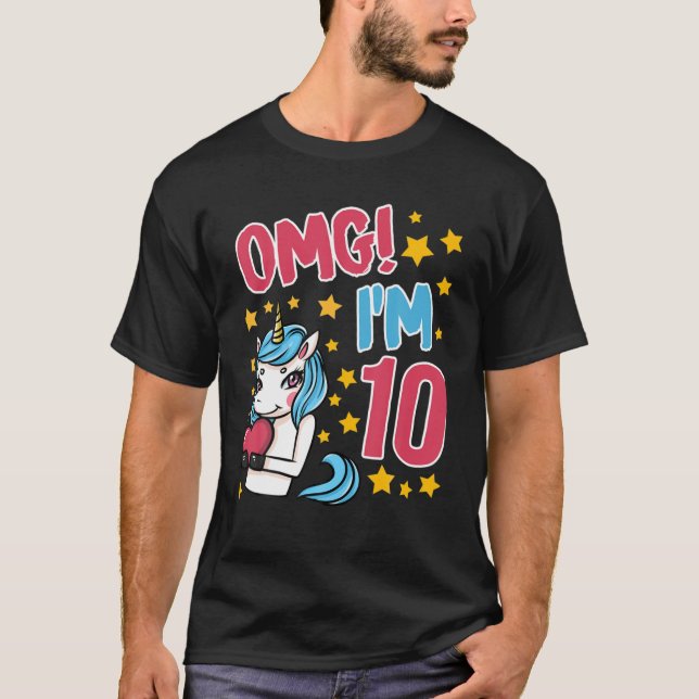 OMG I AM 10 Classic T Shirt (Framsida)