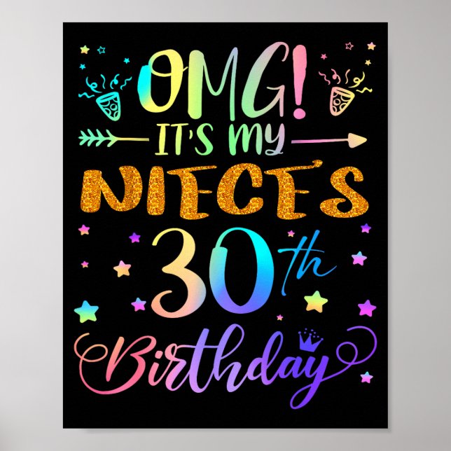 Omg Its My Nieces 30th Birthday Sweet 30 Years Old Poster (Framsidan)