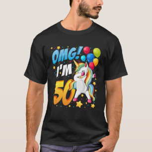 OMG! Jag är 50 - Unicorn Dab-design för 50:e födel T Shirt