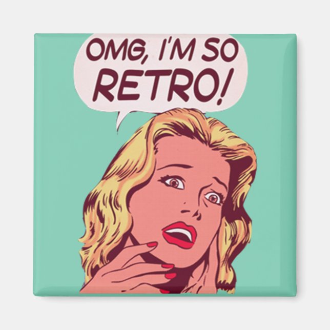 omg jag är så retro magnet (Framsidan)