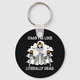 Omg jag är som bokstavligt Dead Skeleton Coffee Ha Nyckelring