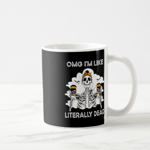 OMG Jag är som bokstavligt död Skeleton Coffee Hal Kaffemugg