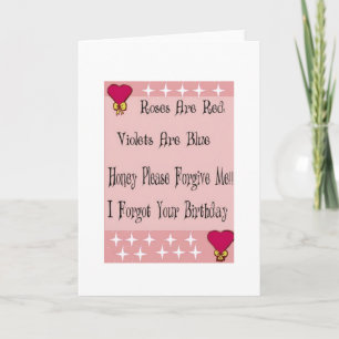 OMG! Jag glömde din födelsedag Kort