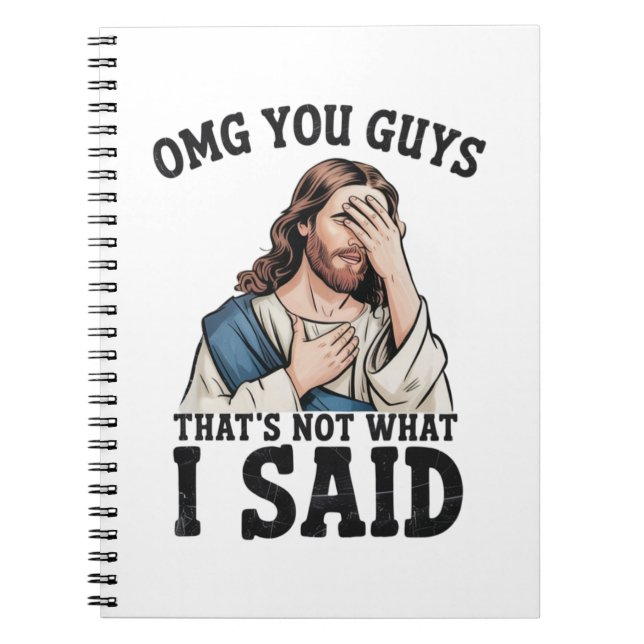 OMG Killar Det Var Inte Vad Jag Sa Jesus Meme Anteckningsbok (Framsidan)