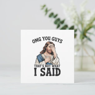 OMG Killar Det Var Inte Vad Jag Sa Jesus Meme Inbjudningar